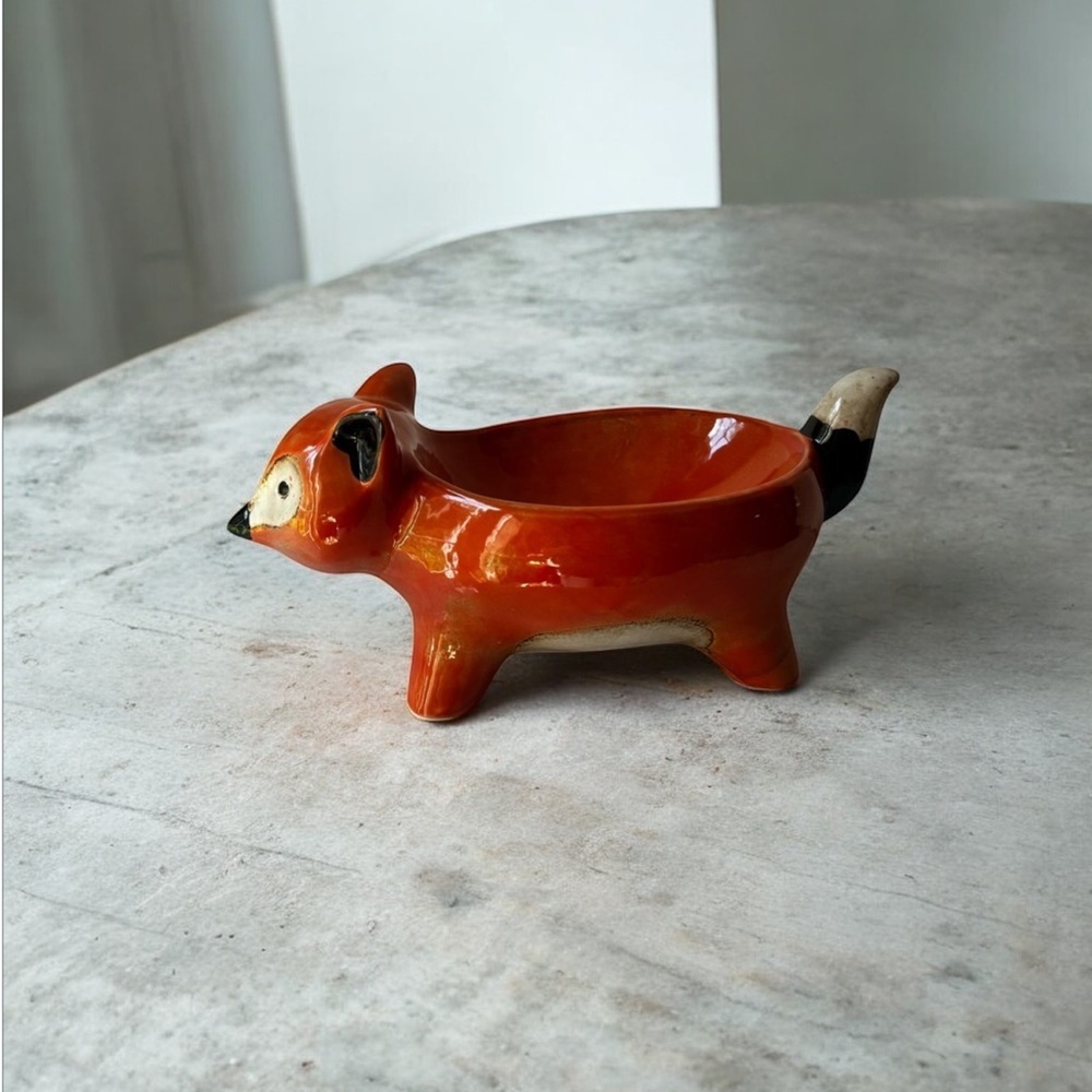 Orange Fox Ceramic Bowl by Pier 1 - Picture 2 of 14